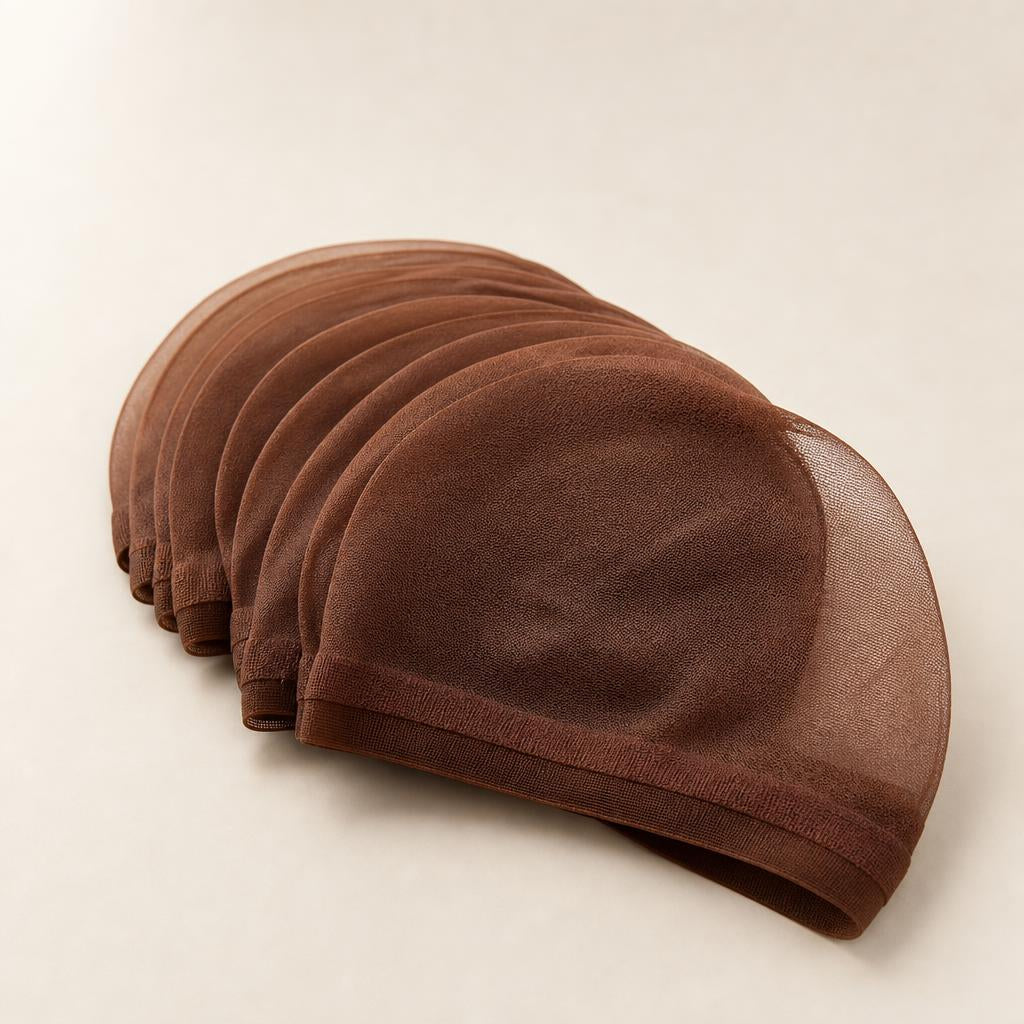 Second Skin dark brown stocking wig caps