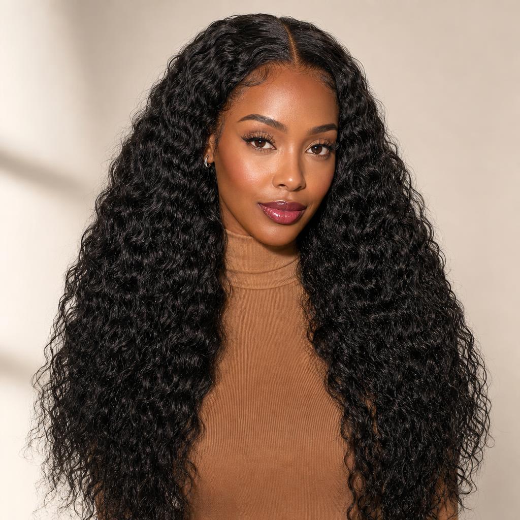 ILVON Ocean Curl deep wave wig, front view